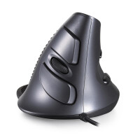 Spire CG-DLM618BU-USB, rechts, Vertikale Ausführung, Optisch, 1600 DPI, Schwarz, Grau