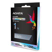 ADATA UE800, 1 TB, USB Typ-C, 3.2 Gen 2 (3.1 Gen 2), 1000 MB/s, Dia, Silber