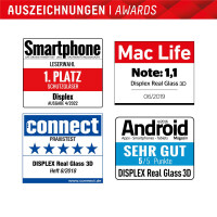 E.V.I. Displex Panzerglas (10H) für Samsung Galaxy S24, Eco-Montagerahmen, Full Cover, Samsung, Galaxy S24, Trockene Anwendung, Staubresistent, Schlagfest, Kratzresistent, Schockresistent, Transparent, 1 Stück(e)