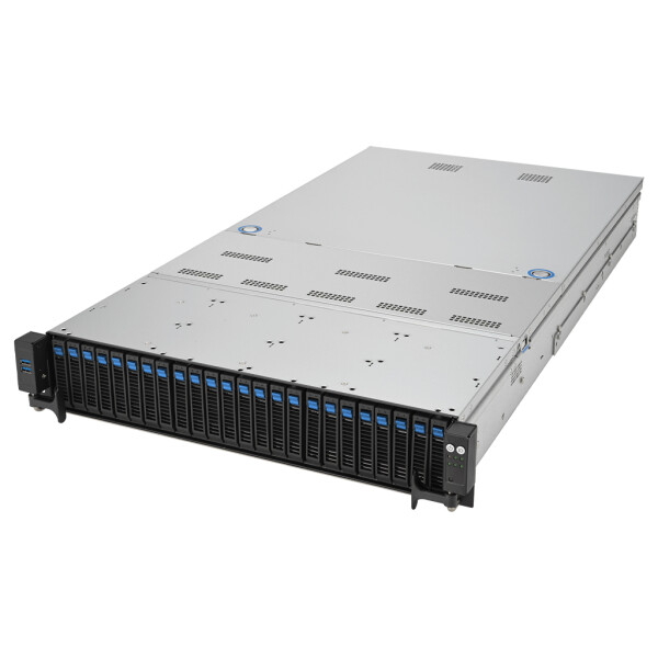 ASUS Server RS720-E11-RS24U AMD 24NVMe 10G GPU 2x2600W - Server - 6 GB