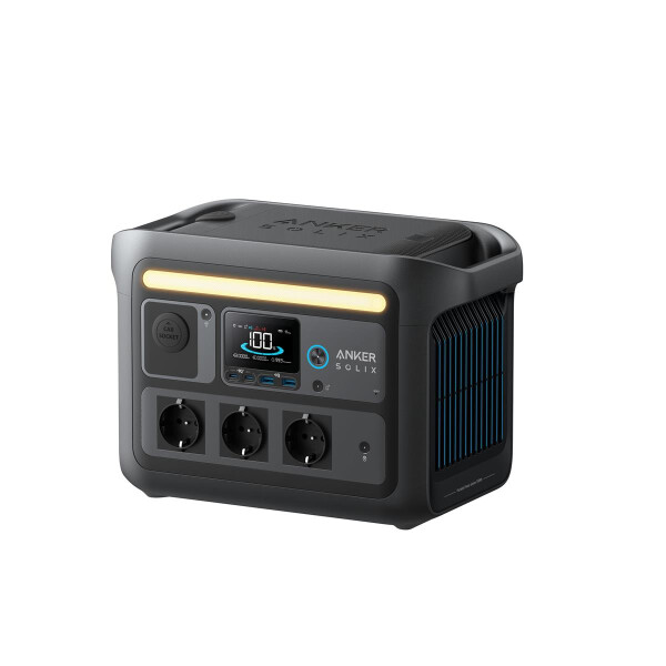 Anker Innovations Anker Solix C800X, AC, Zigarettenanzünder, Solar, 768 Wh, Ultra Charge, 1200 W, Schwarz, Tasten