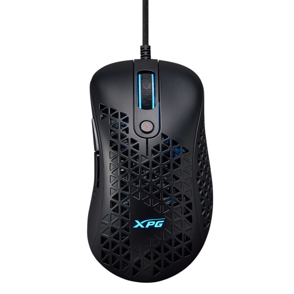 XPG SLINGSHOT Schwarz, Beidhändig, Optisch, USB Typ-A, 12000 DPI, 1 ms, Schwarz
