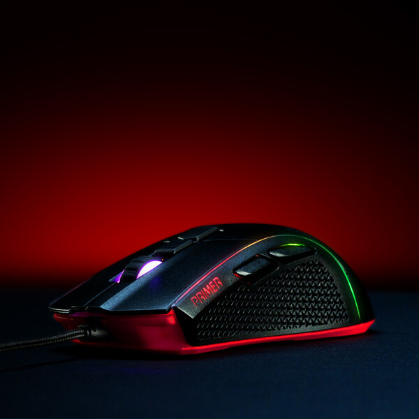 ADATA XPG PRIMER, rechts, Optisch, USB Typ-A, 12000 DPI, Schwarz, Rot