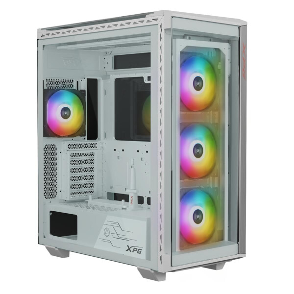 XPG BATTLECRUISER II ST Midi-Tower Weiß, Midi Tower, PC, Weiß, ATX, EATX, micro ATX, Mini-ITX, Edelstahl, Gaming