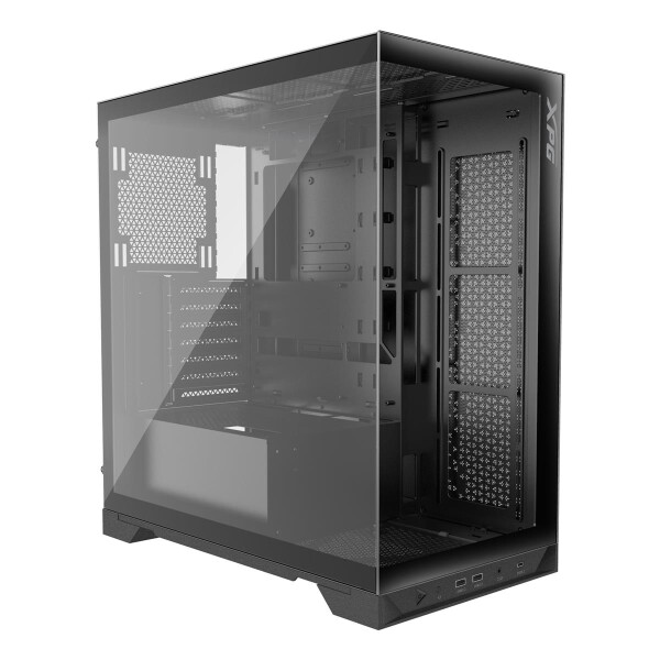 XPG INVADERXMTWOF Midi-Tower Schwarz, Midi Tower, PC, Schwarz, ATX, micro ATX, Mini-ITX, SPCC, 17,5 cm