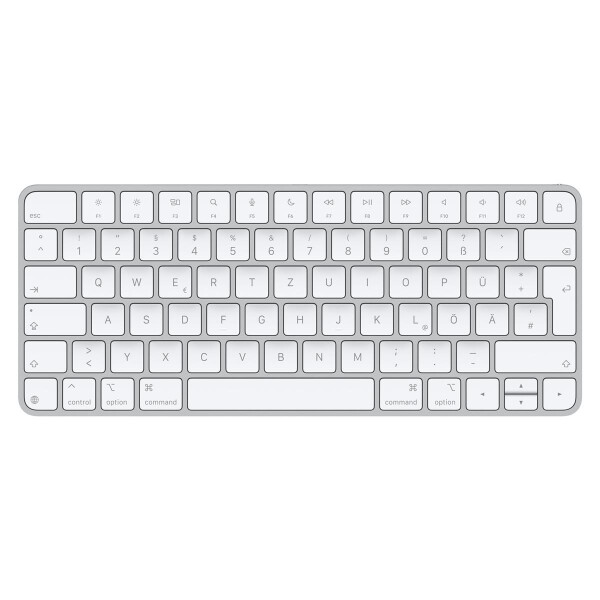 Apple Magic, Verkabelt & Kabellos, USB + Bluetooth, QWERTZ, Weiß