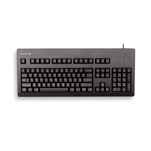 Cherry G80-3000, Volle Größe (100%), Kabelgebunden, USB + PS/2, Schwarz