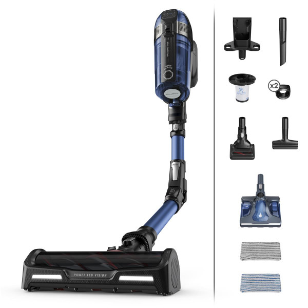 ROWENTA X-Force Flex 12.60 RH98C0, Trocken&Nass, Zyklonal, Glatter Boden, Teppich, Harter Boden, Treppenstufen, Kachel, Polsterung, 82 dB, China, Beutellos