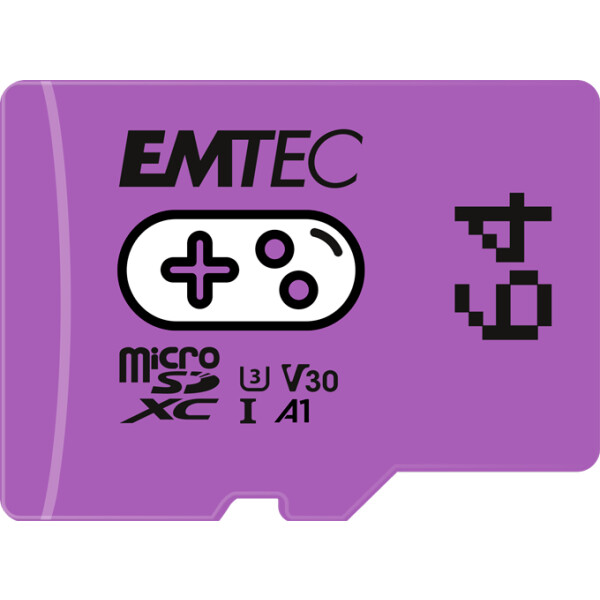 EMTEC ECMSDM64GXCU3G, 64 GB, MicroSDXC, UHS-I, 100 MB/s, Class 3 (U3), V30