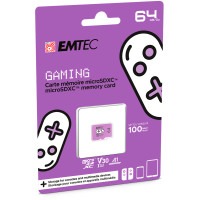 EMTEC ECMSDM64GXCU3G, 64 GB, MicroSDXC, UHS-I, 100 MB/s,...