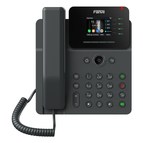Fanvil V61G, IP-Telefon, Schwarz, Kabelgebundenes Mobilteil, SIP-Info, 4 Zeilen, 1000 Eintragungen