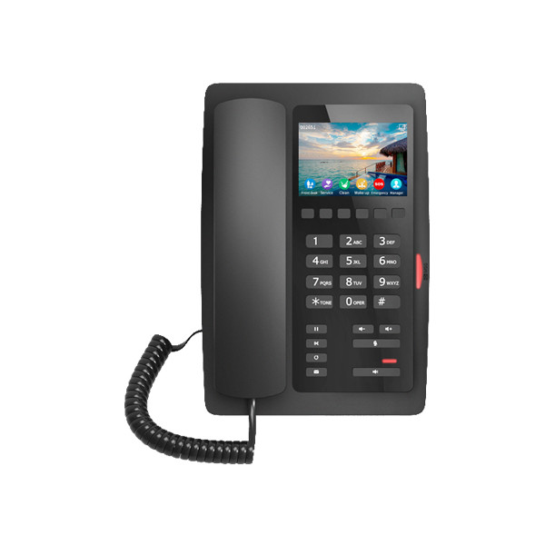 Fanvil H5W, IP-Telefon, Schwarz, Kabelgebundenes Mobilteil, Im Band, Außerhalb des Bandes, SIP-Info, 2 Zeilen, 8,89 cm (3.5")