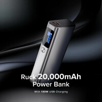 Alogic R20KPB130W, 20000 mAh, Schwarz, Silber
