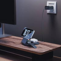 Alogic A31FWCBK, Drinnen, USB, Kabelloses Aufladen, Schwarz