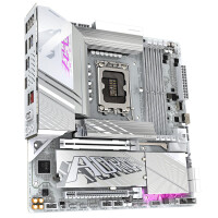 Gigabyte Z890M AORUS ELITE WIFI7 ICE Mainboard - Unterstützt Intel Core Ultra (Serie 2) CPUs, 12+1+2 Phasen VRM, bis zu 8800MHz DDR5 (OC), 1xPCIe 5.0 + 2xPCIe 4.0, Wi-Fi 7, 2.5GbE LAN, USB 4, Intel, LGA 1851 (Socket V1), Intel Core Ultra (Series 2), LGA 1