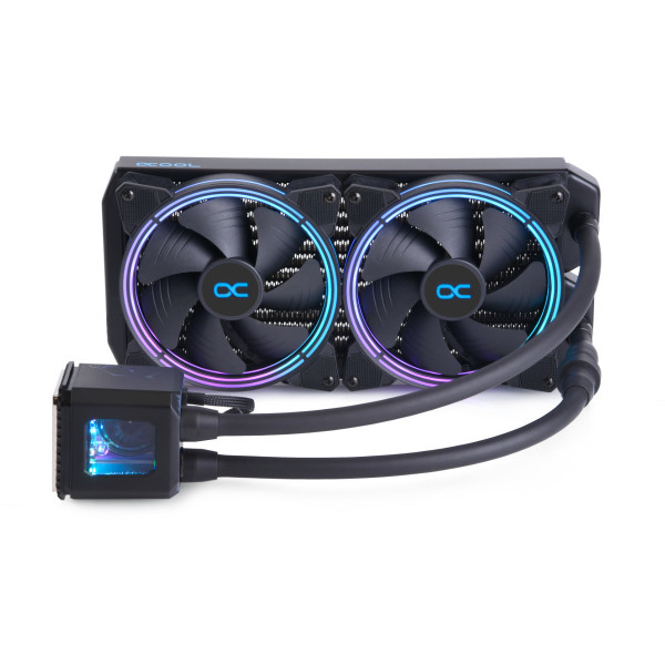 Alphacool 11729, All-in-One-Flüssigkeitskühler, 14 cm, 71 m³/h, Schwarz