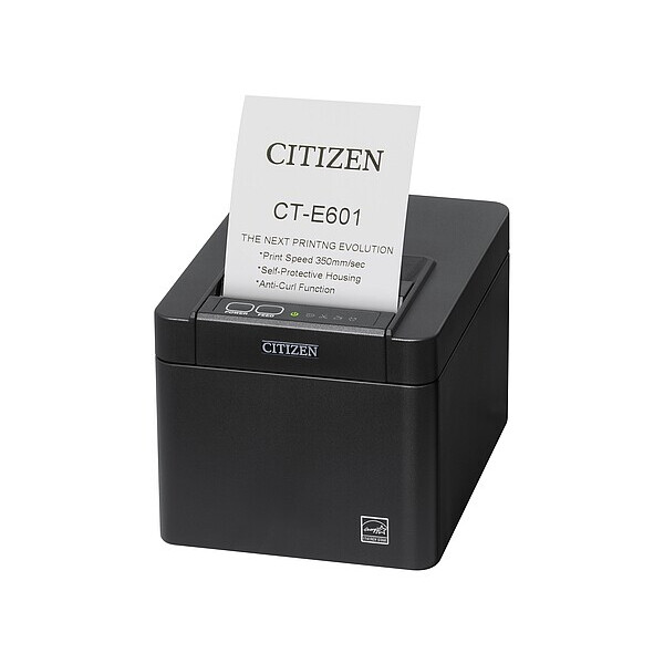 Citizen CT-E601, Direkt Wärme, POS-Drucker, 203 x 203 DPI, 350 lps, 1,5 x 3 mm, Katakana,PC437,PC850,PC858,PC860,PC863,Thai code 18,WPC1252