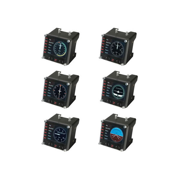 Logitech G Flight Instrument Panel, Flugsimulation, PC, Analog / Digital, Kabelgebunden, USB 2.0, Schwarz
