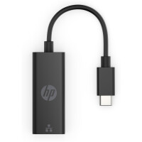 HP USB-C-zu-RJ45-Adapter, USB Typ-C, RJ-45, Männlich, Schwarz, Business, Windows 10, Windows 7, Windows 8, Windows 8.1