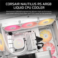 Corsair NAUTILUS 240 RS ARGB Liquid, Luftkühlung, 2100 RPM, 34 dB, 74,37 cfm, Schwarz