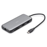 DIGITUS USB-C Docking Station, 8-Port, Kabelgebunden, USB...