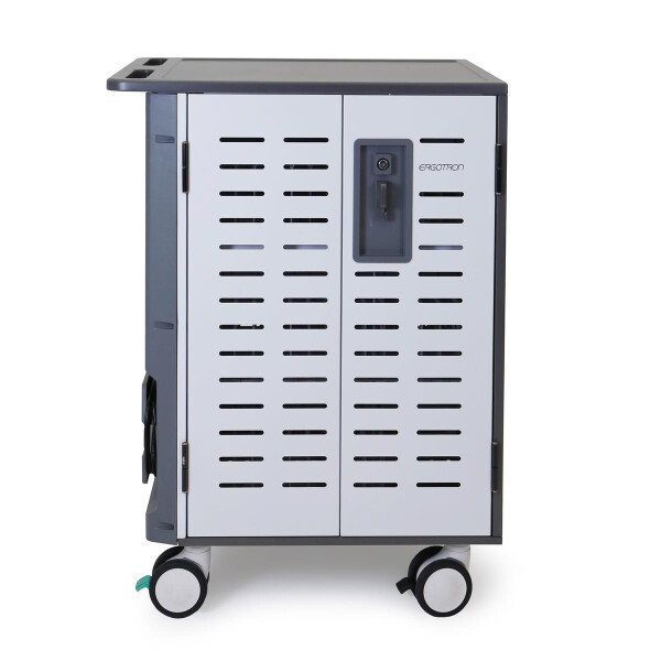 Ergotron Zip40, Wagen zur Verwaltung tragbarer Geräte, Schwarz, Grau, Flur, 43,4 cm, 28,4 cm, Stahl