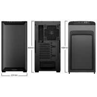 Be Quiet! PURE BASE 501 Airflow Window Black, Midi Tower, PC, Schwarz, ATX, micro ATX, Mini-ITX, Acrylnitril-Butadien-Styrol (ABS), Stahl, Gehärtetes Glas, 17,8 cm