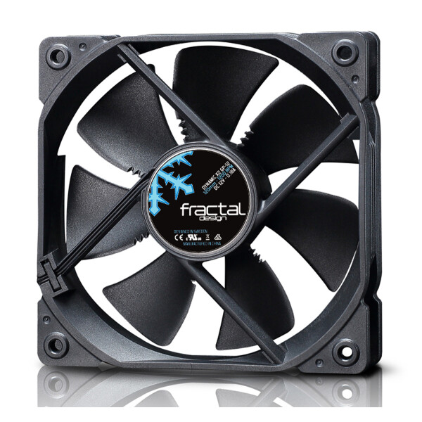 Fractal Design Dynamic X2, Ventilator, 12 cm, 19,4 dB, 52,3 cfm, Schwarz