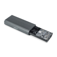 DIGITUS USB M.2 Festplattengehäuse, SSD, extern, NVMe, 40Gbps, USB 4.0, Aluminium, werkzeugfrei