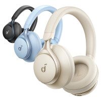 Anker Innovations Soundcore Space One, Verkabelt & Kabellos, Anrufe/Musik, Kopfhörer, Cremefarben