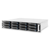 AIC 2U 12x 3.5" hot-swap bays JBOD with dual SAS 24G...