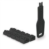 Lindy RJ45 Port Schlösser SCHWARZ 10 Stck+ 1...