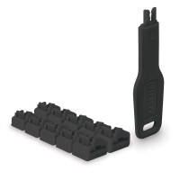 Lindy RJ45 Port Schlösser SCHWARZ 10 Stck+ 1...