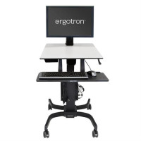 Ergotron WorkFit-C, Single HD Sit-Stand Workstation,...