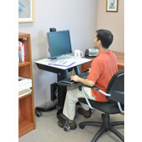 Ergotron WorkFit-C, Single HD Sit-Stand Workstation,...