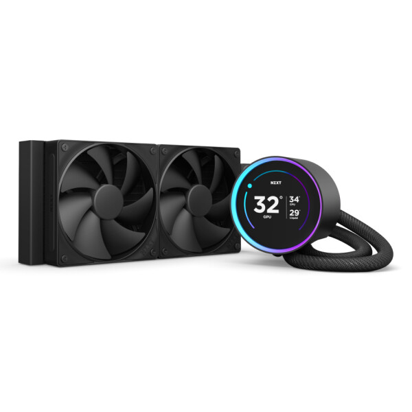 NZXT Kraken Elite 240, All-in-One-Flüssigkeitskühler, 12 cm, 73,47 cfm, Schwarz