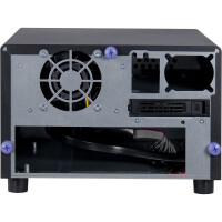 Inter-Tech SC-2100, Small Form Factor (SFF), PC, Schwarz, Mini-ITX, Stahl, Aktivität, Alarm, HDD, Netzwerk, Leistung