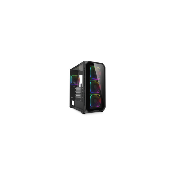 Sharkoon Gehäuse AK5G RGB ATX 1xGlas schwa - Midi/Minitower - ATX