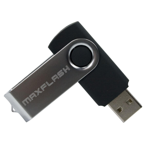 MAXFLASH 4 GB USB Drive 2.0, 4 GB, USB Typ-A, 2.0, 8 MB/s, 11,4 g, Schwarz