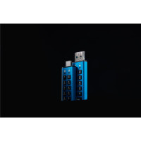 Kingston IronKey 128GB USB-C Keypad 200C, FIPS 140-3 Lvl 3 (ausstehend) AES-256, 128 GB, USB Typ-C, 3.2 Gen 1 (3.1 Gen 1), 280 MB/s, Schutzhülle, Blau