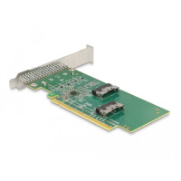 Delock PCI Express 4.0 x16 Karte zu 4 x SFF-8639 NVMe - Bifurcation - Low Profile Formfaktor - PCIe - U.2 - 64 Gbit/s - 5 - 50 °C - -25 - 70 °C - 15 - 90%