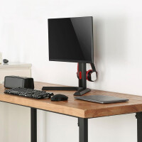 Techly ICA-LCD G32, Freistehend, 8 kg, 43,2 cm (17"), 81,3 cm (32"), 100 x 100 mm, Schwarz, Rot