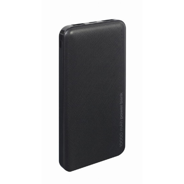 Gembird PB10-02, 10000 mAh, Lithium Polymer (LiPo), 3,7 V, 12 W, Schwarz