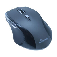 MEDIARANGE MROS104-FR, Kabellos, RF Wireless, Mechanischer Switch, AZERTY, Schwarz, Grau, Maus enthalten
