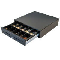APG Cash Drawer VB320-BL1616-B5, Schwarz, 24 V, 411,5 mm, 414 mm