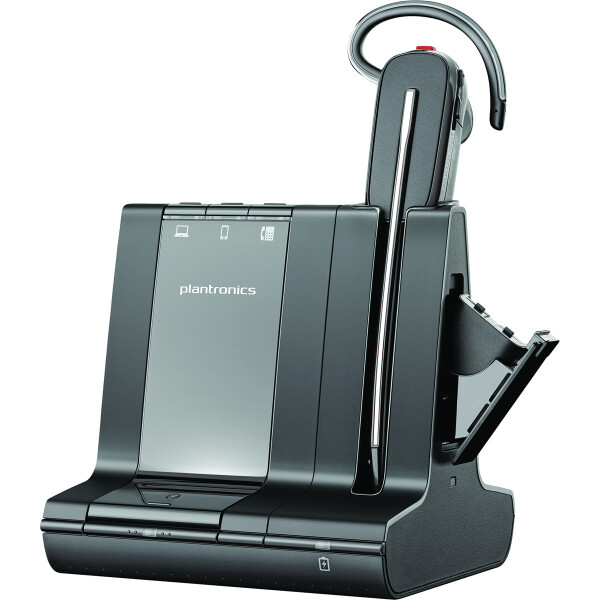 HP POLY Savi 8245-M DECT 1880-1900 MHz Headset + USB-A-an-Micro-USB-Kabel Kundenspezial 9, Kabellos, Büro/Callcenter, Kopfhörer, Schwarz