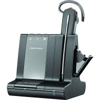 HP POLY Savi 8245-M DECT 1880-1900 MHz Headset + USB-A-an-Micro-USB-Kabel Kundenspezial 9, Kabellos, Büro/Callcenter, Kopfhörer, Schwarz