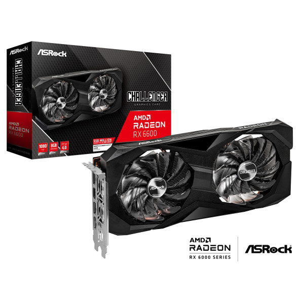 ASRock Challenger RX6600 CLD 8G, Radeon RX 6600, 8 GB, GDDR6, 128 Bit, 7680 x 4320 Pixel, PCI Express 4.0