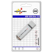 MAXFLASH 8GB USB 3.0, 8 GB, USB Typ-A, 3.2 Gen 1 (3.1 Gen 1), 65 MB/s, Kappe, Weiß