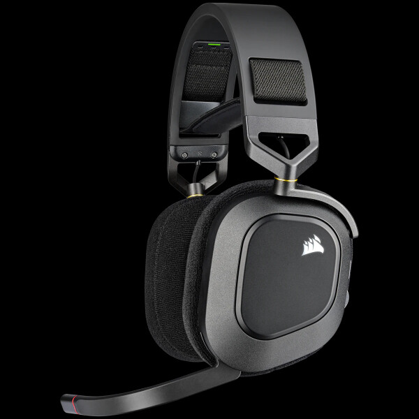 Corsair HS80 RGB, Kabellos, Gaming, 20 - 40000 Hz, 368 g, Kopfhörer, Schwarz